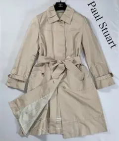 【美品】 Paul Stuart ポール スチュアートトレンチコート ベルト付き