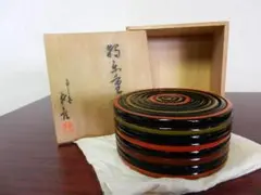 新品　象彦　独楽　丸二段重箱　九代西村彦兵衛　高級木製漆器　うるし　46200円 Yahoo!オークション -「九代西村彦兵衛」の落札相場・落札価格
