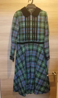 ジェーンマープル tartan check ワンピース グリーン