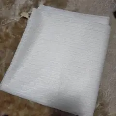 ホワイト　ストライプ　レースカーテン生地