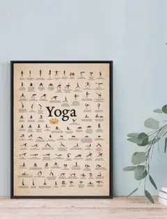 「ヨガ」　「YOGA」　ヴィンテージ　ポスター　A4 額一体型