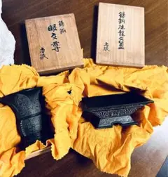 小林尚みん作　鉄地純銀縁象嵌 小林尚みん作 鉄地純銀縁象嵌