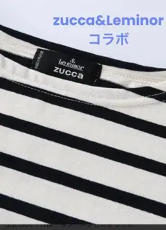 zuccaズッカ　Leminor(ルミノワ)コラボ ボーダー五分袖 Tシャツ