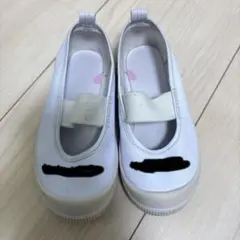 上履き　15.5cm 記名あり　上靴　シューズ　白　バレエシューズ