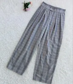 UNITED ARROWS チェック柄ワイドパンツ 38サイズ M相当