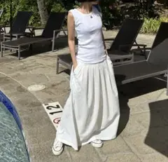 【ok.soon】gingham check long skirt