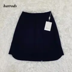 タグ付き未使用品 ハロッズ フレアスカート 1 S ネイビー □