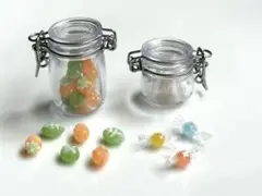 ミニチュア　いちごの砂糖菓子　キャンディ　キャニスター