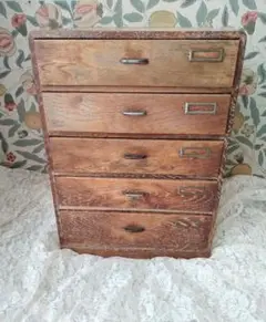 Japan Vintage 古道具 小引出し アンティーク 棚 昭和レトロ