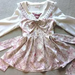 リズリサSewing bear柄セットアップ「ピンク」量産型