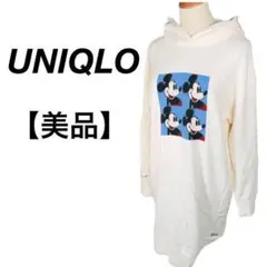 美品 UNIQLO ユニクロ ロングパーカー ディズニー ミッキーマウス