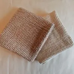 無印良品　綿シェニールクッションカバー２点セット
