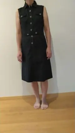 新品 courreges クレージュ ワンピース 黒