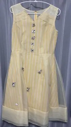 chesty チェスティ ワンピース ノースリーブ ストライプ 黄色 イエロー