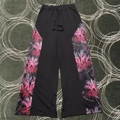 Drug honey wide sweat pants flower print