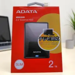 ADATA 外付けHDD2TB 薄型ブラック AHV620S-2TU31-CBK