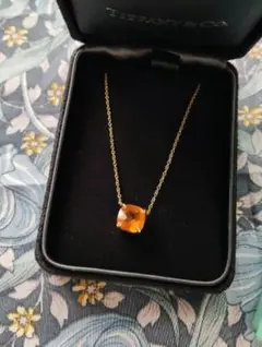 ティファニー 18k イエローゴールド シトリン ネックレス