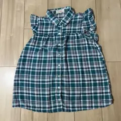 repipi armario チェック柄ノースリーブブラウス　S