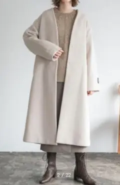 ◎良品 apart by lowrys casheep Vノーカラーコート
