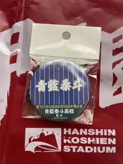 【新品未使用】青藍泰斗高校 缶バッジ 第107回全国高等学校野球選手権大会