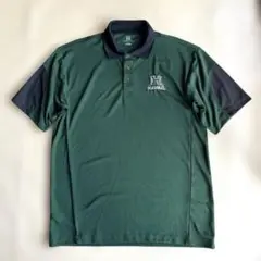 ハワイ大学 カレッジポロシャツ アメリカLサイズ ブラック×グリーン