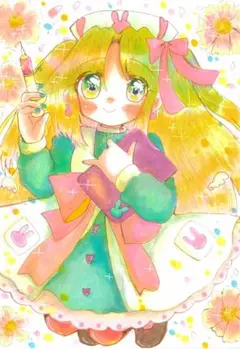 【展示会イラスト】オリジナル 手描きイラスト 天使なナースのユメ 【A5】