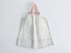 赤い手刺繍が可愛い古い裁縫雛型 女学生、古道具 古布 綿麻 ステッチ、作品 小物
