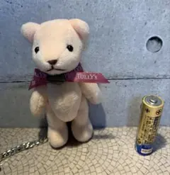 TULLY'S ぬいぐるみストラップ ピンク チェーン付き