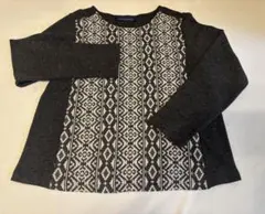 【￼新品】薄手のニット ￼チャコールグレー L