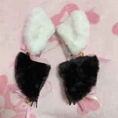 ♡猫耳クリップ♡白黒セット♡