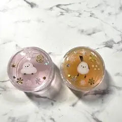 6030☆ シマエナガ　クリームケース　5ml　レジン　ハンドメイド