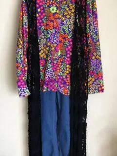 アメリカ古着 ヴィンテージ クロッシェ ジレ ベスト ヒッピー 美品