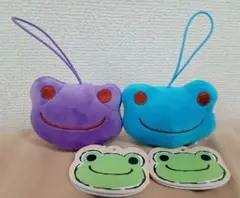 ☆新品タグ付☆かえるのピクルス もちもちフェイスマスコット 2点まとめ