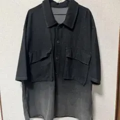 epnok ブラックデニムオーバーサイズシャツ