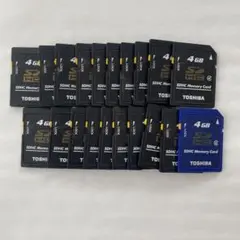 TOSHIBA 4GB SDHCメモリーカード 2色20枚セット