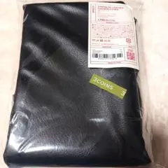 3COINS合皮クッションカバーブラック