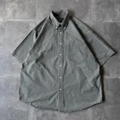 90s Eddie Bauer BDシャツ 無地 XXL チャコール A257
