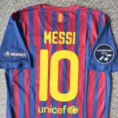 【レア】【美品】2011FIFAクラブW杯優勝パッチ付　バルセロナ メッシ ユニ バルセロナ メッシ 2011 FIFAクラブW杯優勝 パッチ ユニフォーム M