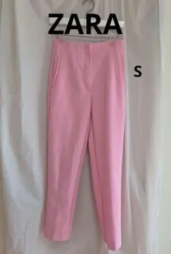 ♥️手洗い可能♥️【ZARA】S ピンク ハイウエストカジュアルパンツ