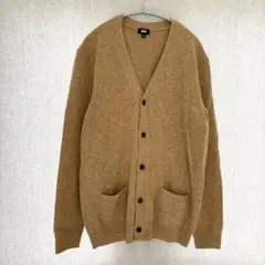 UNIQLO プレミアムラムVネックカーディガン XL キャメルベージュ