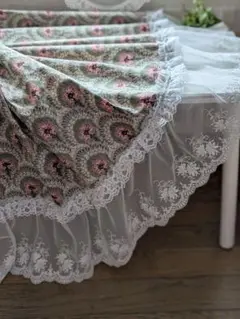 ハンドメイド♡大人のカフェカーテン♡薔薇♡60✕105