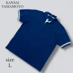 【KANSAI YAMAMOTO】　ポロシャツ　L ネイビー