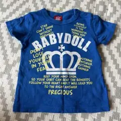 BABYDOLL 青 Tシャツ 王冠デザイン　90