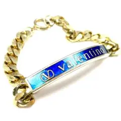 【最高級】80s 刻印 Valentino ゴールド ヴィンテージ ブレスレット