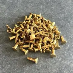 文化鋲 カシメ 手芸 ハンドメイド 文芸具 金具 鋲 ゴールド 金 100個