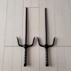 武道具　黒サイ　鉄製２本組