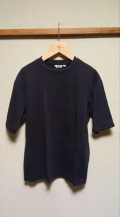 UNIQLO U エアリズムコットンオーバーサイズTシャツ/5分袖 Mサイズ
