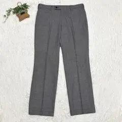 UNIQLO【W82】メンズ スラックス ビジネス チェック フォーマル 毛98