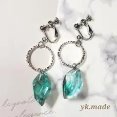No.248　ハンドメイドイヤリング　クリスタル　FJORD