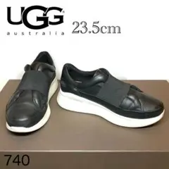UGG LIGU TRAINER スニーカー スリッポン レザー ブラック ゴア
